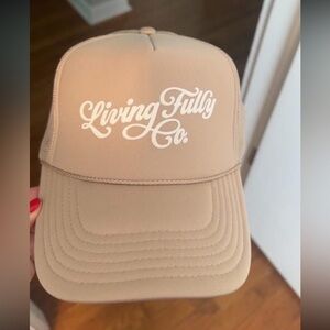 Living Fully Co. Khaki Trucker Hat (Mallory Ervin)